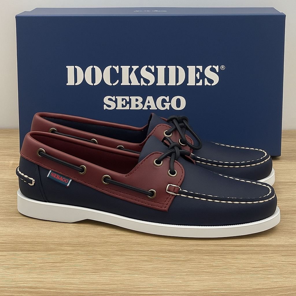 DOCKSIDES SEBAGO NAVY BLUE RED – Image 3